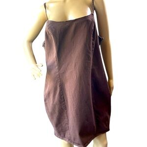 Divided Chocolate Brown Midi Dress
